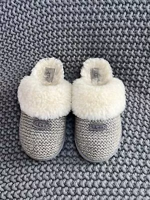 UGG Cozy Knit Grey Shearling Slippers Women Size 7 • $20