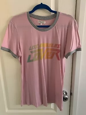 Womens Brave Soul Los Angeles Pink Lover T Shirt - L • £4.99