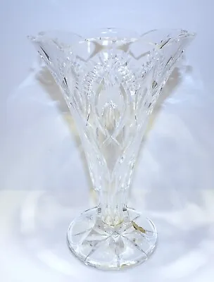 Vintage Waterford Crystal Beautifully Cut & Shaped  10  Vase ~exquisite~ • $148.99