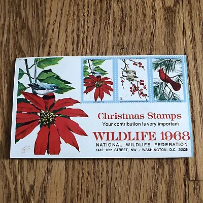 Vtg 1968 Christmas Stamps Book Wildlife Federation Guy Coheleach Artist • $5.99