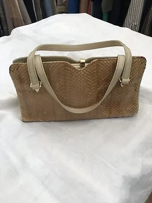 Vintage Snake Front  Leather Bag • £35