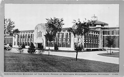Jackson Michigan 1940s Postcard Admin Building State Prison Of Southern Michigan • $6.05