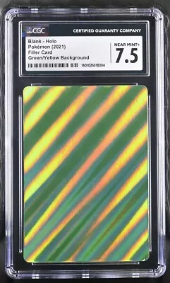 Pokémon Filler Card Green/Yellow Background CGC 7.5 • $697.52