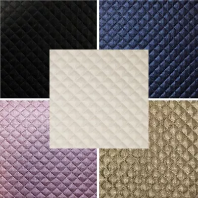 PU Quilted Fabric Outdoor Material Polyester Bag Making Upholstery 145cm Wide • £1.50