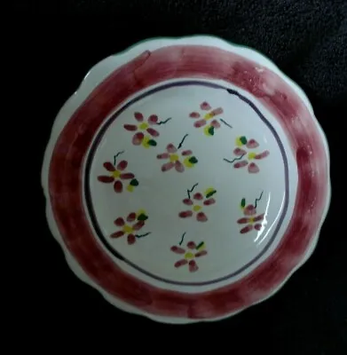 La Musa Pottery Made In Italy Hand Painted Floral 7.5  Plate • $9.99