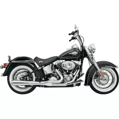 Bassani Chrome Long Road Rage 2 Into 1 Exhaust Pipe System Harley Softail 86-17 • $879.95