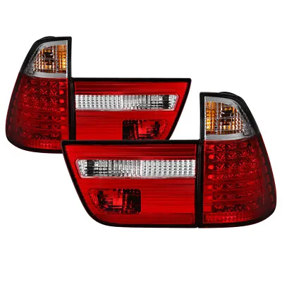 $218.29 • Buy BMW 00-06 X5 E53 Red Clear LED Rear Tail Light Set Signal Brake Lamp
