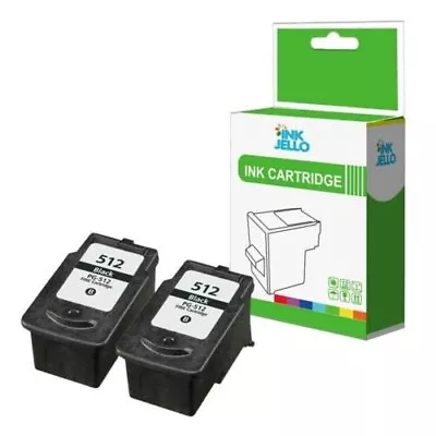 2  Black Ink Cartridge For Canon Pixma MP495 MX330 MX340 MX360 PG-512 • £32.57