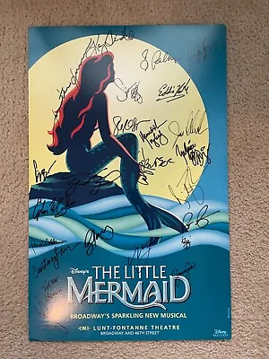 $310 • Buy Little Mermaid Original Broadway Cast SIGNED Poster/Window Card Sierra Boggess