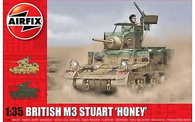 Airfix Products A1358 1:35British M3 Stuart Honey Military Tank Model Kit • $19.99