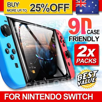 2 X CARLOSIN Nintendo Switch Tempered Glass Screen Protector For Nintendo Switch • $4.45