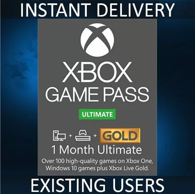 XBOX LIVE 1 Month + Game Pass Ultimate Code INSTANT DESPATCH New & Existing • £14