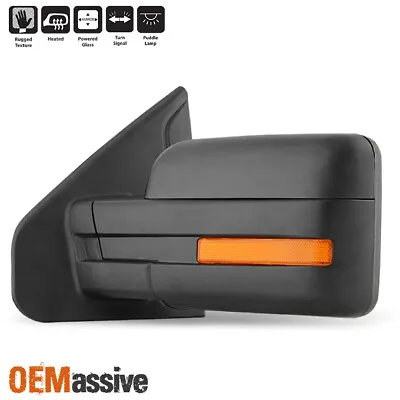 Fit 2007-2014 Ford F150 Power Heated Puddle LED Signal Driver Left Side Mirror • $44.99