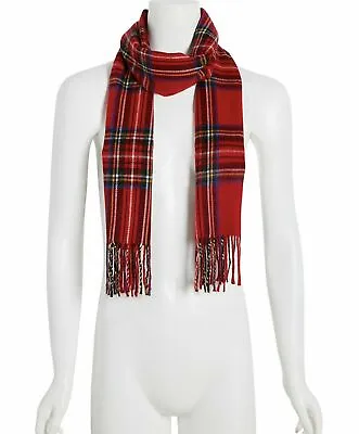 $6.99 • Buy Steve Madden Womans Classic Muffler Scarf Red Plaid One Size