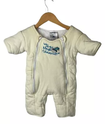 Baby Merlin's Magic Sleepsuit Swaddle Transition Small 3-6 Months Yellow • $24