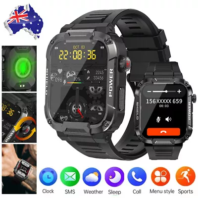 Smart Watch Sports Heart Rate Fitness Tracker Bluetooth Call Body Temperature OZ • $40.95