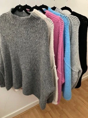 $61.13 • Buy New Billi Lagenlook Oversized Chunky Polo High Neck Jumper Sweater Top 12 - 16