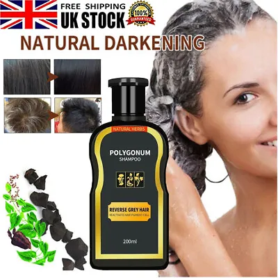 Grey Hair Reverse Polygonum Multiflorum Essence Shampoo Natural Hair Darkening • £7.95