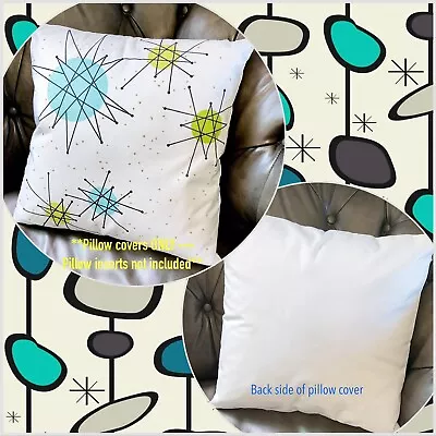 Franciscan Starburst-Inspired Throw Pillow COVER Atomic Retro Mid-Century MCM • $19.99