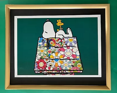 DEATH NYC Signed Large 16x20 Framed SNOOPY SCHULZ COA MURAKAMI Graffiti PopArt • $295