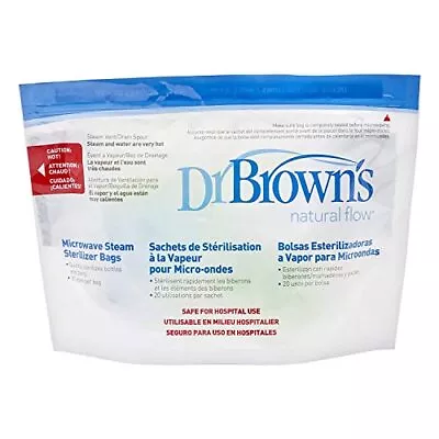 Dr. Brown’s Microwave Steam Steriliser Bags For Baby Bottles Travel • £13.69