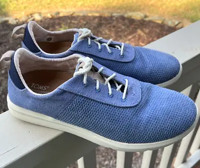 TOMS CABRILLO Blue Lace Up Low Top Women’s Sneakers | 10012426 Size 9.5 Wide • $19.99