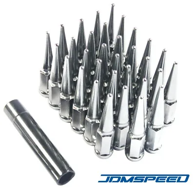 JDMSPEED Chrome 32 Pc Set Spike Lug Nuts 9/16  For Dodge RAM 2500 3500 1994-2011 • $51.99