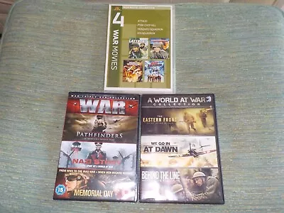 Dvd 10 War Movies. WWII And Korea 8 Disc. Region 2 • $15