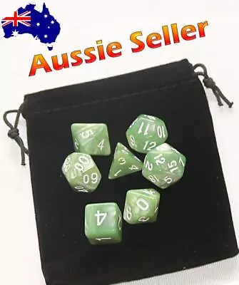 $8.97 • Buy Dice 7 Piece Set D & D Pale Green Pearl Polyhedral Dice RPG Dungeons & Dragons