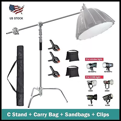 10' Heavy Duty C Stand For Aputure 300d II 120d II 300x Godox Ad400pro Ad600pro • $95