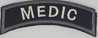 MEDIC Morale Embroidered Tab Arc Tactical Patch  ACU LIGHT Grey And  Black SWAT • $4.99