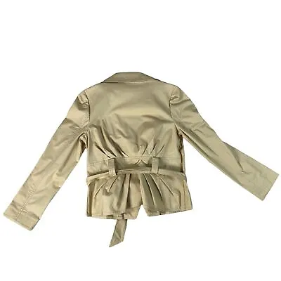 MOTTO Light Beige Casual Jacket Button Up Belt  Size 8 • $21.99