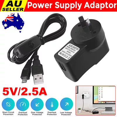 $15.45 • Buy AU Plug Micro USB Charger Power Supply Adapter 5V 2.5A For Raspberry Pi 3 B B+
