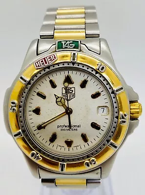 $199.99 • Buy Tag Heuer Professional 200m WF-1120-0 Two Tone Quartz Watch 