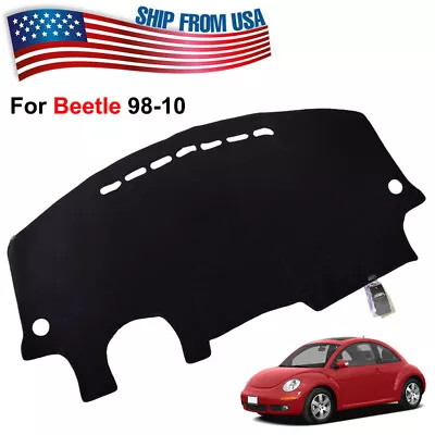 $32.99 • Buy Black Dashboard Dash Mat Dashmat Sun Cover For Volkswagen VW Beetle 1998-2010