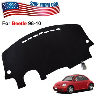 Black Dashboard Dash Mat Dashmat Sun Cover For Volkswagen VW Beetle 1998-2010 • $32.99