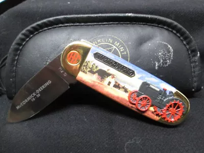 FRANKILN MINT McCORMICK-DEERING 10-20 TRACTOR COLLECTIBLE POCKET KNIFE W/Case • $15.99