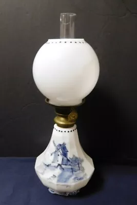 Antique  Delft  Miniature  Pairpoint Oil Lamp Circa 1896 • $65