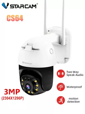 Vstarcam CS64 3MP HD 1080P Wifi IP Camera PTZ Outdoor Waterproof Security Camera • $64.99