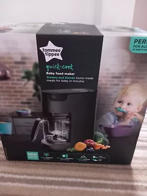 Tommee Tippee Quick Cook Baby Food Steamer And Blender - Black • £40
