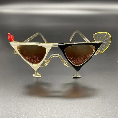 Martini Glass Shaped Sunglasses Italian Design Made In Taiwan 57015 • $53.95