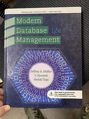 Modern Database Management Instructor’s Review Copy 2016 12 Edition Hardcover • $35