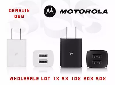 Lot Wholesale OEM Motorola Universal Dual USB 2Port Wall Travel Charger SPN5791A • $9.99