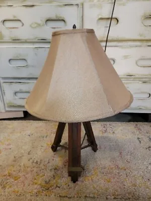 Vintage Wooden Tripod Expandable Lamp • $49.98