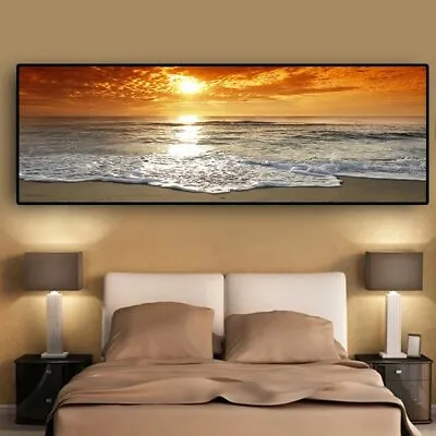 $12.99 • Buy Sea Beach Landscape Canvas Painting Canvas Wall Art Poster Prints Art Home Decor
