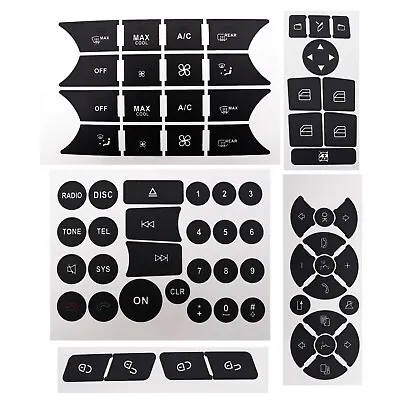 For 07-14 Mercedes-Benz DOOR Steering A/C Window Radio Button Repair Stickers • $7.69