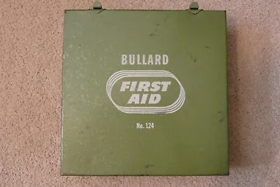 Vintage First Aid Kit Metal Case Bullard Industrial Safety No.124  Idaho Power • $30