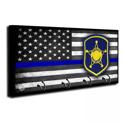 Thin Blue Line Flag Mayberry Sheriff Dept. Patch Dog Leash And Key Hanger • $29.95