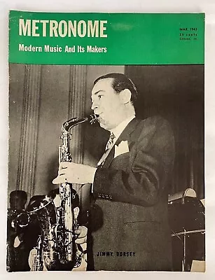 Metronome Magazine March 1943 Jimmy Dorsey Cover • $29.99
