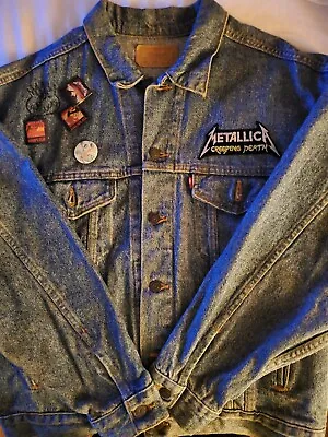 Vintage Red Tag Levi's Denim Metallica Jacket • $250